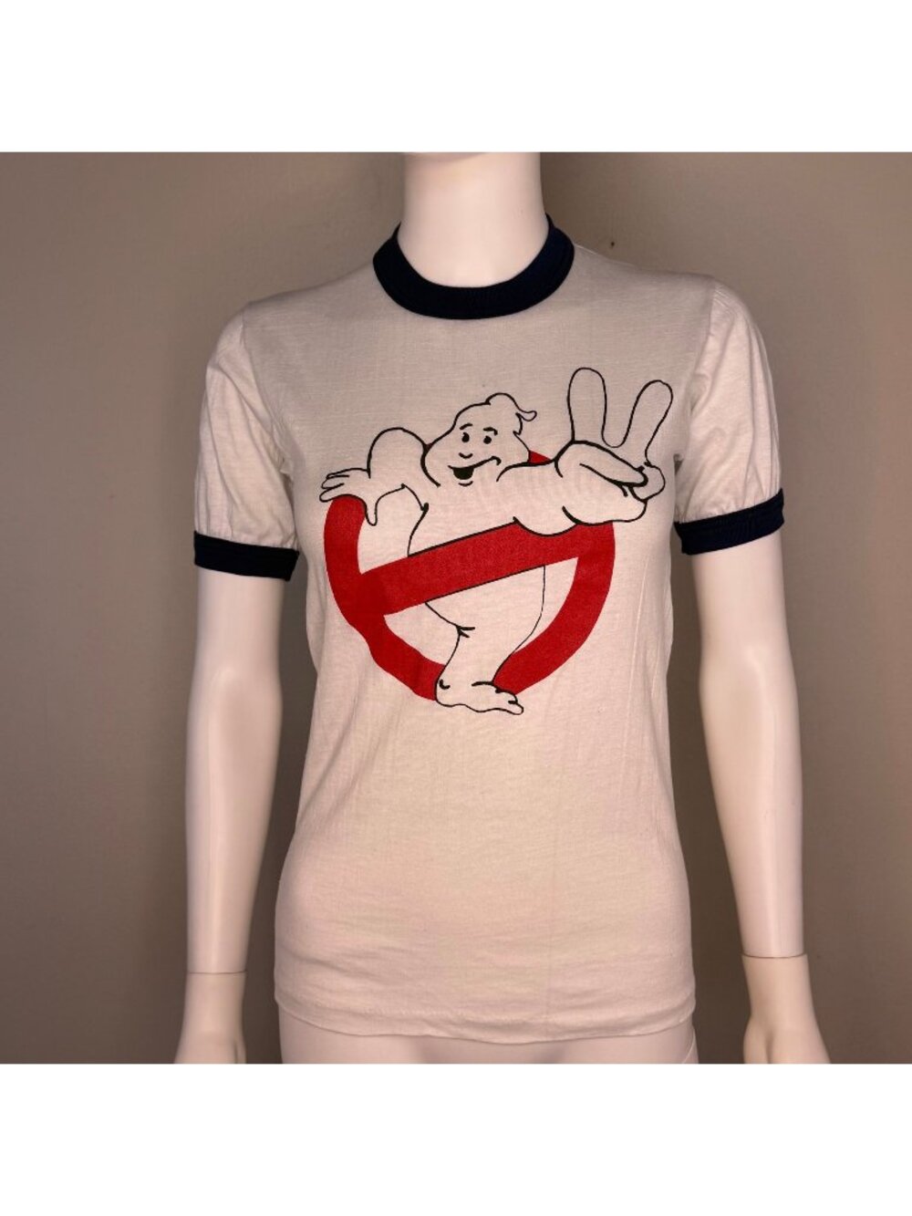 Vintage 1980s Ghostbusters 2 T-Shirt, Falcon Size XS, Ringer Tee